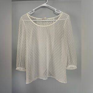 White dotted blouse